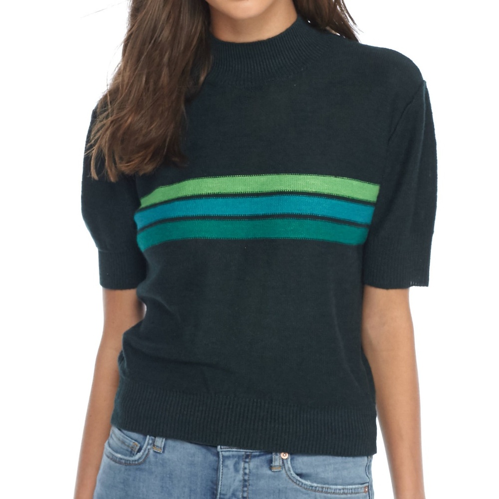 💫 Free People Mockneck Short Sleeve Sweater